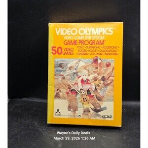 Atari 2600 Video Olympics CX-2621 CIB Complete w/ Manual Inserts Catalog Tested